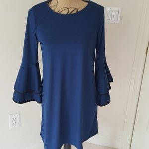 NWT RebornJ Blue Bell Sleeve Dress M